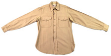 Vintage 60s CREIGHTON Men’s L Beige USAF USMC Marine Military Army Uniform Shirt picture