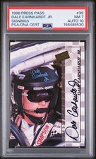 1998 PRESS PASS SIGNINGS SIGNINGS #39 DALE EARNHARDT JR. PSA 7 AUTO 10 picture