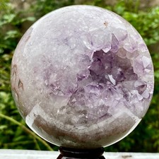 4.1LB  Amethyst Agate Sphere Polished Healing Crystal Ball Home Feng Shui Ornam picture