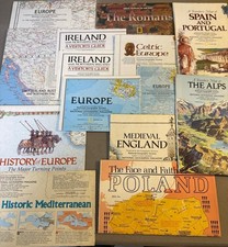 Vintage Lot 13 MAPS 1969-80s National Geographic Europe Poland Alps Spain NOS picture