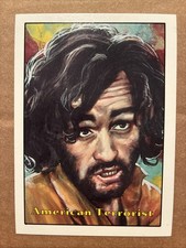 1987 Terrorist Attacks Piedmont Candy Card #10 American Terrorist Charles Manson picture
