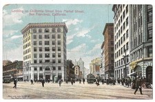 San Francisco California c1909 California Street from Market, business district picture