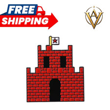 Classic Games Pixel House Enamel Pin Retro Gaming Lapel Badge Gift picture