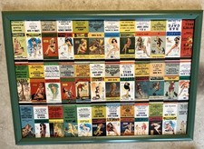 Vintage 60s/70s Framed Matchbook Cover Artistic Collage 14”x20” In Green Frame picture