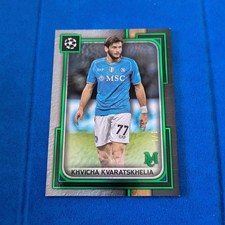 Topps UEFA Champions League 2023/24 Khvicha Kvaratskhelia Green 1/1 picture