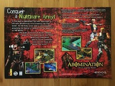 Abomination PC 1999 Vintage 3-PAGE Print Ad/Poster Authentic Big Box Game Art picture