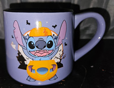 Unique Halloween Stitch Coffee Mug Wide Bottom Disney 14 oz Cup Collectible picture