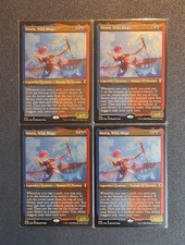 MTG 4 x Neera, Wild Mage - Etched Foil - CLB - Near Mint+ Condition picture