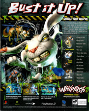 Eidos Whiplash Video Game Ad 2003 PS2 Xbox Vintage Original Print Rabbit picture