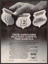 Hoffmann La Roche 1980s Print Advertisement 1986 Protector Vitamins picture