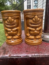 Vintage Leilani Tiki Mugs Barware Hawaiiana Kitsch Orchids of Hawaii 1960s picture