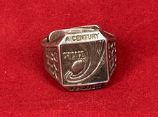 vtg 1933 Chicago Worlds Fair A Century Of Progress Sterling Silver Souvenir Ring picture