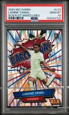 2024 WC COMIX LAMINE YAMAL BCN R-ST-MIXED LINES PSA10 1/5 POP 1 picture
