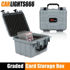 50CT Gray Graded Card Storage Box Travel Waterproof Case Slab Holder Protector picture