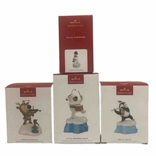Hallmark Keepsake Ornament Musical Animal Polar Bear Penguin Reindeer Bundle picture