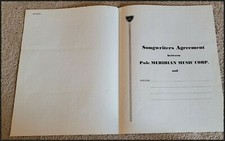 LEGENDARY AFRICAN AMERICAN SONGWRITERS AGREEMENT SIGNED PRODUCER CLYDE OTIS  picture