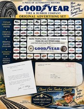 Vintage Goodyear Tire Advertising Poster 52 Years Cars Letter Envelope Ephemera picture