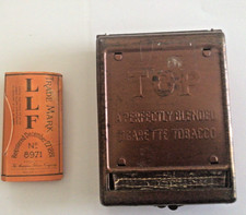 VINTAGE TOP CIGARETTE ROLLING TIN W/ VINTAGE RIZLA LLF NO 8971 PAPERS picture