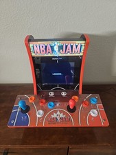 Used Arcade1Up NBA JAM Countercade 2 Player Tabletop Arcade w/ Power Cord 3 Game picture