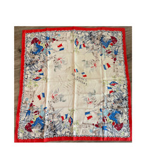 WWII French Liberation FFI Resistance Silk Scarf c1944-45 Aux Armes Citoyens picture