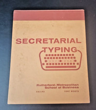 Vintage Secretarial Typing Book Rutherford Metropolitan School of Business Retro picture
