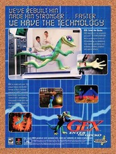 1997 Gex Enter The Gecko PS1 Original Advertisement / Retro Promo v2 picture