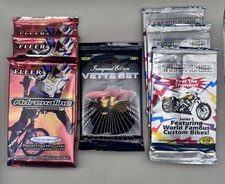 7 Sealed Non-Sport Card Packs Fleer Adrenaline Thunder Vette Set Corvette BMX picture