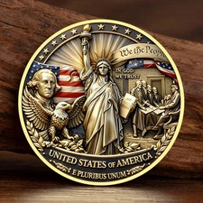 America 250th Anniversary Commemorative Challenge Coin Patriotic Gifts picture