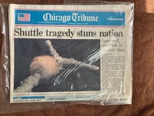 January 29 1986 Chicago Tribune Newspaper NASA Challenger Space Shuttle Disaster picture