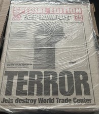 RARE Original NEW YORK POST SEPTEMBER 11 2001 SPECIAL EDITION 9-11 WTC picture