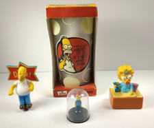 The Simpsons Lot of items Glass and 3 Toys picture