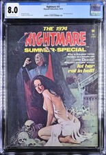 Nightmare #21 (Skywald October 1974) Summer Special, WHITE PAGES, CGC 8.0 picture