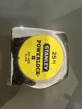 Vintage Stanley PowerLock II 25 Ft Tape Measure 33-425 PL425 Chrome Case picture