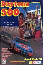 Daytona 500 1987 Stock Car Program Cover Tin Sign up to 12x18 picture