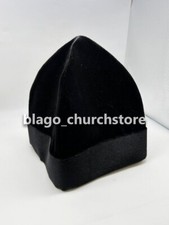 Black Orthodox Skufia Church Clerics Hat Velvet 23.22