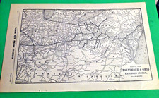 Rare 1903 Railroad Map of The BALTIMORE & OHIO Railroad System & Routes Stations picture