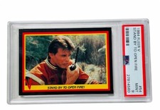 V Enemy Visitor 1984 Fleer PSA 9 Stand Open Fire Donovan Marc Singer #54 Reptile picture