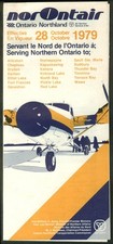 NorOntair Ontario Northland Air Service airline timetable 1979 picture