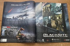 2007 BLACKSITE AREA 51 Video Game Ad Midway Xbox 360 PlayStation 3 Magazine picture