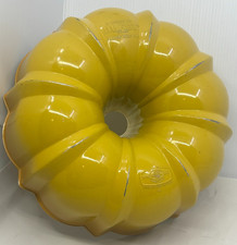 Nordic Ware Fluted Bundt Tube Pan Heavy Aluminum Harvest Gold 12 cups picture
