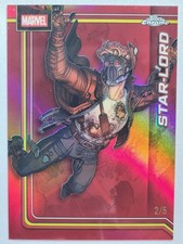2026 Topps Chrome Marvel Star-Lord 168 Red Refractor /5 picture