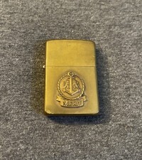 Vintage Zippo solid brass lighter, Rare MERIT 1932-1985 model, VG condition picture