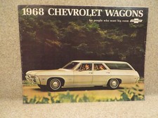 VINTAGE ORIGINAL 1968 CHEVROLET WAGONS 16 PAGE SALES BROCHURE picture