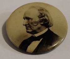Vintage Wendell Phillips American Abolitionist Portrait Pinback picture