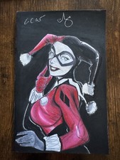 Batman #158 HARLEY QUINN FULL COLORED SKETCH by Escorza Bros DC Comics w/COA picture