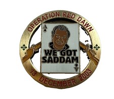 4th Infantry Division Operation Red Dawn Saddam Hussein OIF Challenge Coin 2003 picture