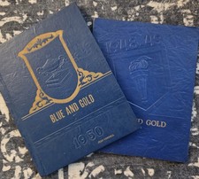 2 Vintage Blue and Gold 1948-1950 Covert High School Yearbook (Covert Michigan) picture