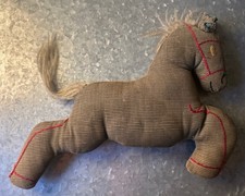 Antique Folk Art Stuffed Horse Toy Handmade Cloth Primitive Americana picture