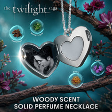 The TWILIGHT SAGA SOULMATES Solid Perfume Silver Necklace picture