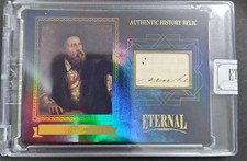 Titan Portrait Card 2024 Eternal Blue Refractor #D 19/75 Cut Relic Patch Slabbed picture